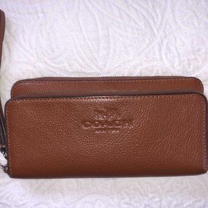 Coach Double Zip Accordion Wallet